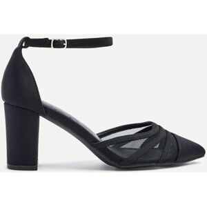 Linzi Linzi Black Tasha Block Court Heels Shoes With Mesh Front Detail Black 8 EU 41 - Publicité Linzi Linzi Black Tasha Block Court Heels Shoes With Mesh Front Detail Black 8 EU 41 - Publicité