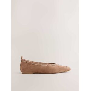 Next Tan Brown Forever Comfort Suede Eyelet Square Toe Ballet Flats Tan Brown EU 38.5 (UK 5.5) - Publicité Next Tan Brown Forever Comfort Suede Eyelet Square Toe Ballet Flats Tan Brown EU 38.5 (UK 5.5) - Publicité