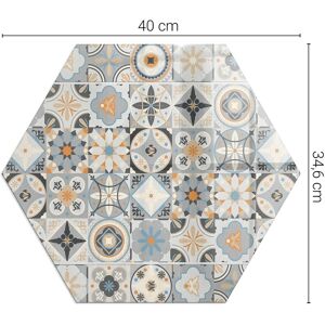Coloray Plaque En Verre Motifs De Mosaïque Dans Les Carreaux Gris Ronde Semi-Circulaire - Publicité Coloray Plaque En Verre Motifs De Mosaïque Dans Les Carreaux Gris Ronde Semi-Circulaire - Publicité