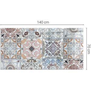 Coloray Plaque En Verre Motifs De Mosaïque Dans Les Carreaux Gris Carrée Rectangulaire - Publicité Coloray Plaque En Verre Motifs De Mosaïque Dans Les Carreaux Gris Carrée Rectangulaire - Publicité