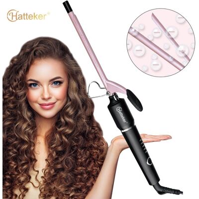 Hatteker Fer À Boucler 9mm, Fin, Cheveux Longs/courts, Température Réglable - Publicité Hatteker Fer À Boucler 9mm, Fin, Cheveux Longs/courts, Température Réglable - Publicité