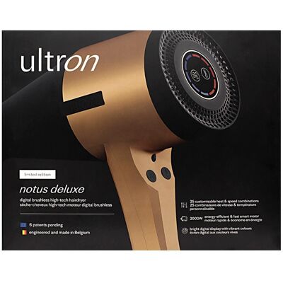 Sèche-cheveux Ultron Notus Deluxe Noir Doré - Sèche-cheveux - Publicité Sèche-cheveux Ultron Notus Deluxe Noir Doré - Sèche-cheveux - Publicité