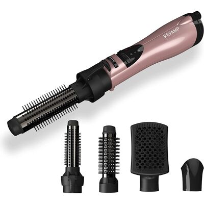 Revamp Progloss Brosse Cheveux À Aire Chaude 4in1 - Traitement Huiles Renforce - Publicité Revamp Progloss Brosse Cheveux À Aire Chaude 4in1 - Traitement Huiles Renforce - Publicité