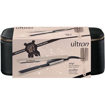 Sinelco Ultron Set Enyi - Coffret Brosse Et Lisseur - Publicité Sinelco Ultron Set Enyi - Coffret Brosse Et Lisseur - Publicité