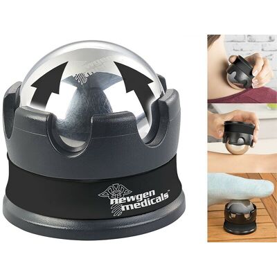 Newgen Medicals Masseur Roll-On Rafraîchissant En Acier Inoxydable, Avec Support À Rotation 360 - Publicité Newgen Medicals Masseur Roll-On Rafraîchissant En Acier Inoxydable, Avec Support À Rotation 360 - Publicité