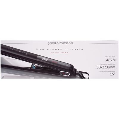 Gama Professional Ga.Ma Professional Classic G-Evo Silk Chrome Titatinum - Lisseur - Publicité Gama Professional Ga.Ma Professional Classic G-Evo Silk Chrome Titatinum - Lisseur - Publicité