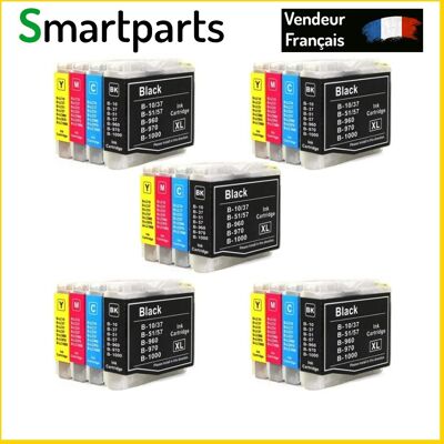 20 Cartouches Compatible Avec Brother Lc1000/970 - Publicité 20 Cartouches Compatible Avec Brother Lc1000/970 - Publicité