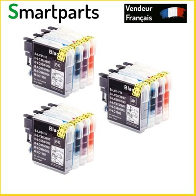 12 Cartouches Compatible Avec Brother Lc-980-985-1100 - Publicité 12 Cartouches Compatible Avec Brother Lc-980-985-1100 - Publicité