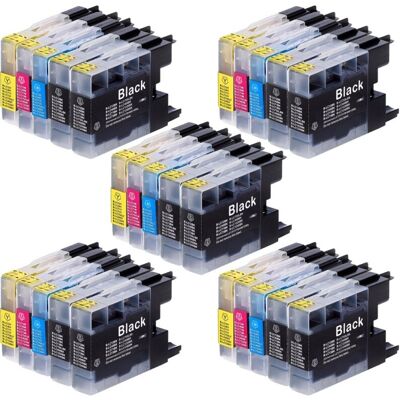 25 Cartouches Compatible Avec Brother Lc1220/lc1240/lc1280 (10bk+5c+5m+5y) - Publicité 25 Cartouches Compatible Avec Brother Lc1220/lc1240/lc1280 (10bk+5c+5m+5y) - Publicité