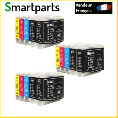 15 Cartouches Compatible Avec Brother Lc1000/970 - Publicité 15 Cartouches Compatible Avec Brother Lc1000/970 - Publicité