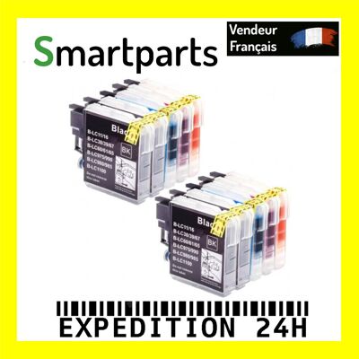 10 Cartouches Compatible Avec Brother Lc-980-985-1100 ( 4bk + 2c + 2m + 2y ) - Publicité 10 Cartouches Compatible Avec Brother Lc-980-985-1100 ( 4bk + 2c + 2m + 2y ) - Publicité