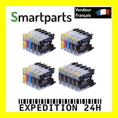 20 Cartouches Compatible Brother Avec Lc1220/lc1240/lc1280 (11bk + 3c +3m + 3y) - Publicité 20 Cartouches Compatible Brother Avec Lc1220/lc1240/lc1280 (11bk + 3c +3m + 3y) - Publicité