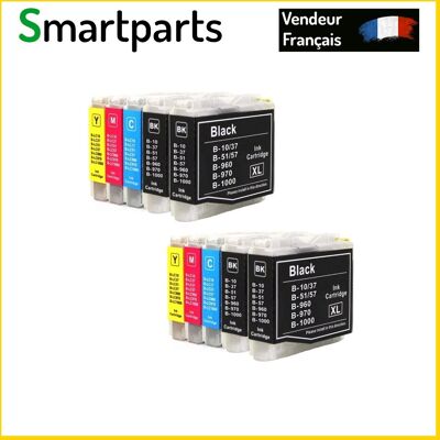 10 Cartouches Compatible Avec Brother Lc1000/970 - Publicité 10 Cartouches Compatible Avec Brother Lc1000/970 - Publicité