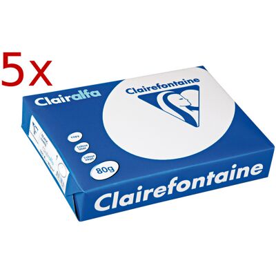 5x Ramettes Papier Clairefontaine A3 80g 500f = 2500f Ultra Blanc / Feuilles - Publicité 5x Ramettes Papier Clairefontaine A3 80g 500f = 2500f Ultra Blanc / Feuilles - Publicité