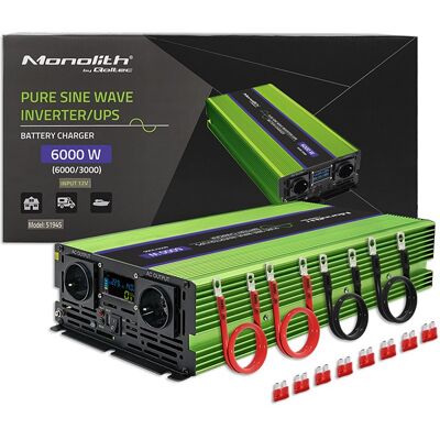 Sans Marque Convertisseur De Tension Qoltec Monolith Charge De Batterie Onduleur 3000 - Publicité Sans Marque Convertisseur De Tension Qoltec Monolith Charge De Batterie Onduleur 3000 - Publicité