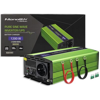 Sans Marque Convertisseur De Tension Qoltec Monolith Charge De Batterie Onduleur 600 W - Publicité Sans Marque Convertisseur De Tension Qoltec Monolith Charge De Batterie Onduleur 600 W - Publicité
