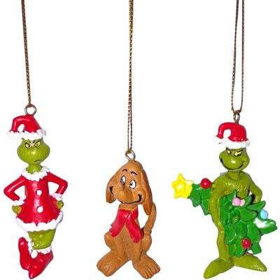 Pms International Set 3 Grinch Noël Arbre Décorations 5cm Polyrésine Pendant Ornement -La Valeur 2 - Publicité Pms International Set 3 Grinch Noël Arbre Décorations 5cm Polyrésine Pendant Ornement -La Valeur 2 - Publicité