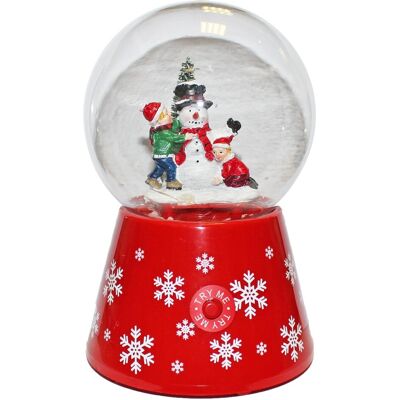 Pms International Noël Neige Globe Décoration Avec Lumières Et Musique 18cm - Bonhomme De Neige - Publicité Pms International Noël Neige Globe Décoration Avec Lumières Et Musique 18cm - Bonhomme De Neige - Publicité