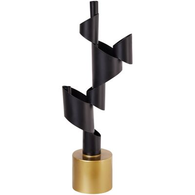 BELIANI Porte-bougies en métal Amilly - Style rétro - Noir - Fer - 51cm - Publicité BELIANI Porte-bougies en métal Amilly - Style rétro - Noir - Fer - 51cm - Publicité