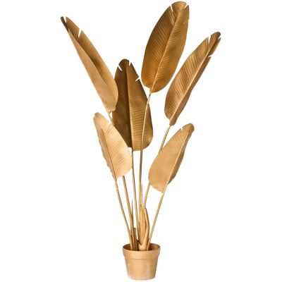 Beliani Plante Artificielle En Pot Moderne En Décoratif 123 Cm Bananier Doré Banana Tree - Publicité Beliani Plante Artificielle En Pot Moderne En Décoratif 123 Cm Bananier Doré Banana Tree - Publicité