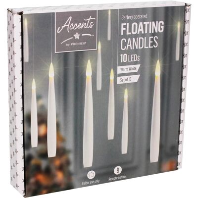 Premier 10 X Bougies Flottantes À Piles Lumières Chaudes Blanches Décoration De Noël - Publicité Premier 10 X Bougies Flottantes À Piles Lumières Chaudes Blanches Décoration De Noël - Publicité