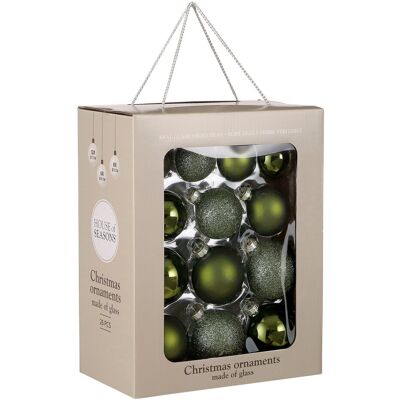 Mica Decorations Boules De Noël - 26 Pièces - Ø7 Cm - Verre - Vert - Publicité Mica Decorations Boules De Noël - 26 Pièces - Ø7 Cm - Verre - Vert - Publicité
