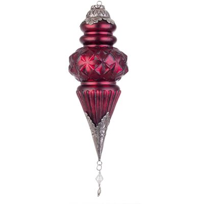 Bizzotto Pendentif Fuselé En Verre Pour Arbre De Noël Blaze Goutte 29cm Rouge Bo - Publicité Bizzotto Pendentif Fuselé En Verre Pour Arbre De Noël Blaze Goutte 29cm Rouge Bo - Publicité