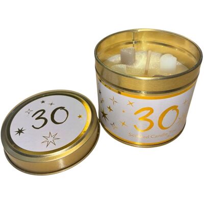 Pms International Bougie Parfumée En Boîte Métal Détail Doré - Design 30e Anniversaire - Publicité Pms International Bougie Parfumée En Boîte Métal Détail Doré - Design 30e Anniversaire - Publicité