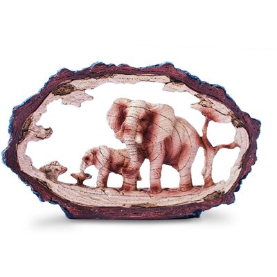 Thorness Eye Catching Free Standing Stately Elephant With Calf Decorative Ornament - Publicité Thorness Eye Catching Free Standing Stately Elephant With Calf Decorative Ornament - Publicité
