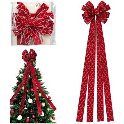 Artemis Nœud De Noël Décoratif, Grand Nœud, Pointe Ornementale Pour Sapin De Noël - Publicité Artemis Nœud De Noël Décoratif, Grand Nœud, Pointe Ornementale Pour Sapin De Noël - Publicité