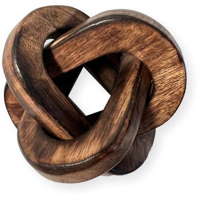Thorness Rustic Wooden 3-Link Knot Ornament - Perfect For Living Room & Coffee Table - Publicité Thorness Rustic Wooden 3-Link Knot Ornament - Perfect For Living Room & Coffee Table - Publicité