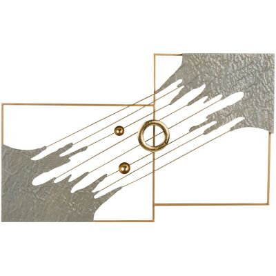 Beliani Décoration Murale Moderne Fait Main Forme Abstrait 80 X 45 Cm En Métal Multicolo - Publicité Beliani Décoration Murale Moderne Fait Main Forme Abstrait 80 X 45 Cm En Métal Multicolo - Publicité
