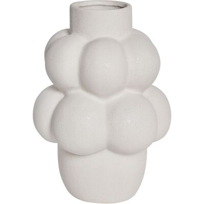 Vase moderne en céramique blanche Beliani Vimba - Décoration florale - Publicité Vase moderne en céramique blanche Beliani Vimba - Décoration florale - Publicité
