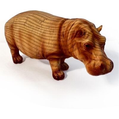 Thorness Hippopotomous In Wood Effect Resin ornaments For The Home wildlife - Publicité Thorness Hippopotomous In Wood Effect Resin ornaments For The Home wildlife - Publicité