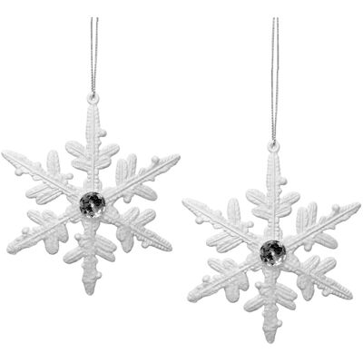 Theme Machine Décoration Sapin De Noël 2 Paquet Flocons De Neige Paillette Blanc Avec Gem 14cm - Publicité Theme Machine Décoration Sapin De Noël 2 Paquet Flocons De Neige Paillette Blanc Avec Gem 14cm - Publicité