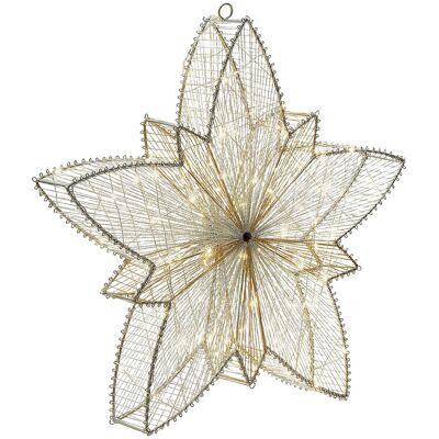 Décoration Étoile LED Extérieure Beliani - Argent, 50x50cm, Modèle: Hofsos - Publicité Décoration Étoile LED Extérieure Beliani - Argent, 50x50cm, Modèle: Hofsos - Publicité