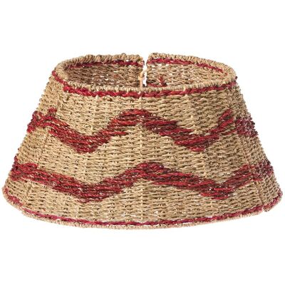 Beliani Jupe De Sapin De Noël En Algues Marines 51 Cm Rond Fait Main Naturel Et Rouge H - Publicité Beliani Jupe De Sapin De Noël En Algues Marines 51 Cm Rond Fait Main Naturel Et Rouge H - Publicité