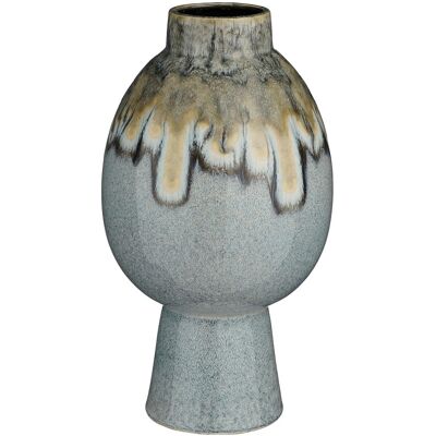 Mica Decorations Helma Vase - H38 X Ø22 Cm - Bleu - Publicité Mica Decorations Helma Vase - H38 X Ø22 Cm - Bleu - Publicité