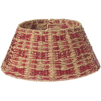 Beliani Jupe De Sapin De Noël En Algues Marines 52 Cm Rond Fait Main Naturel Et Rouge N - Publicité Beliani Jupe De Sapin De Noël En Algues Marines 52 Cm Rond Fait Main Naturel Et Rouge N - Publicité