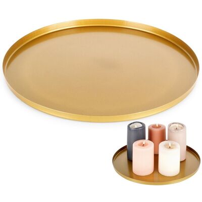 Sans Marque Support Pour Compositions De Bougies Décoratives, Métal, Doré, 30 Cm - Publicité Sans Marque Support Pour Compositions De Bougies Décoratives, Métal, Doré, 30 Cm - Publicité