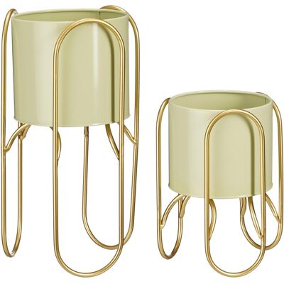 Mica Decorations Donau Cache-Pot Sur Pied - Lot De 2 - Métal - H45 X Ø23 Cm - Ve - Publicité Mica Decorations Donau Cache-Pot Sur Pied - Lot De 2 - Métal - H45 X Ø23 Cm - Ve - Publicité