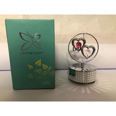 Boite À Musique Cryst Craft Par Swarovski Spécial Saint Valentin Dans Un Coffret - Publicité Boite À Musique Cryst Craft Par Swarovski Spécial Saint Valentin Dans Un Coffret - Publicité