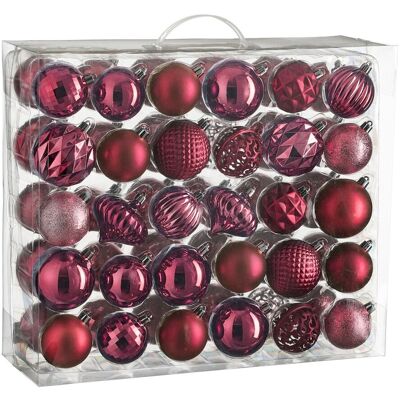 Mica Decorations Ensemble De Boules De Noël - Fuschia - Publicité Mica Decorations Ensemble De Boules De Noël - Fuschia - Publicité