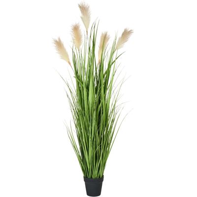 Beliani Plante Artificielle En Pot En Plastique 130 Cm Décoration Intérieur Noir Grass - Publicité Beliani Plante Artificielle En Pot En Plastique 130 Cm Décoration Intérieur Noir Grass - Publicité