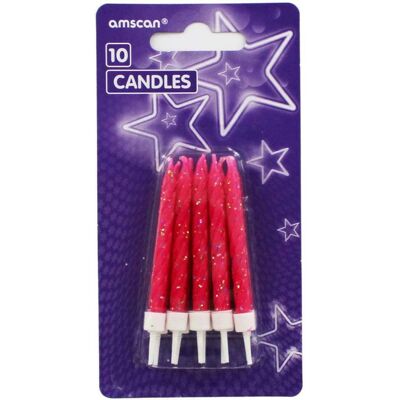 Amscan 9900751 Bougies Brillantes Rose Avec Supports - Publicité Amscan 9900751 Bougies Brillantes Rose Avec Supports - Publicité