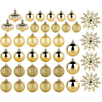 Artemis Ensemble De 40 Boules De Noël Incassables Dorées Pour Sapin De Noël - Publicité Artemis Ensemble De 40 Boules De Noël Incassables Dorées Pour Sapin De Noël - Publicité