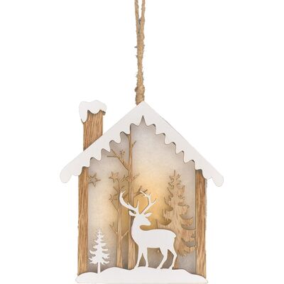 Theme Machine - Noël 14cm Mini Lumière Suspendu Maison Silhouette Boite Veilleuse - Renne - Veilleuse - Publicité Theme Machine - Noël 14cm Mini Lumière Suspendu Maison Silhouette Boite Veilleuse - Renne - Veilleuse - Publicité