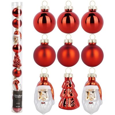 Sans Marque Boules De Noël Incassables Rouges 3/5 Cm 9 Pièces. Publicité Sans Marque Boules De Noël Incassables Rouges 3/5 Cm 9 Pièces. Publicité
