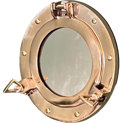 Thorness Brass Porthole Mirror - Nautical Wall Decor - Publicité Thorness Brass Porthole Mirror - Nautical Wall Decor - Publicité