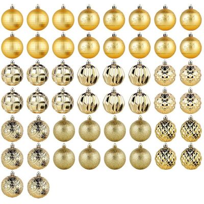 Artemis Lot De 50 Boules De Noël Incassables Dorées Pour Sapin De Noël - Publicité Artemis Lot De 50 Boules De Noël Incassables Dorées Pour Sapin De Noël - Publicité